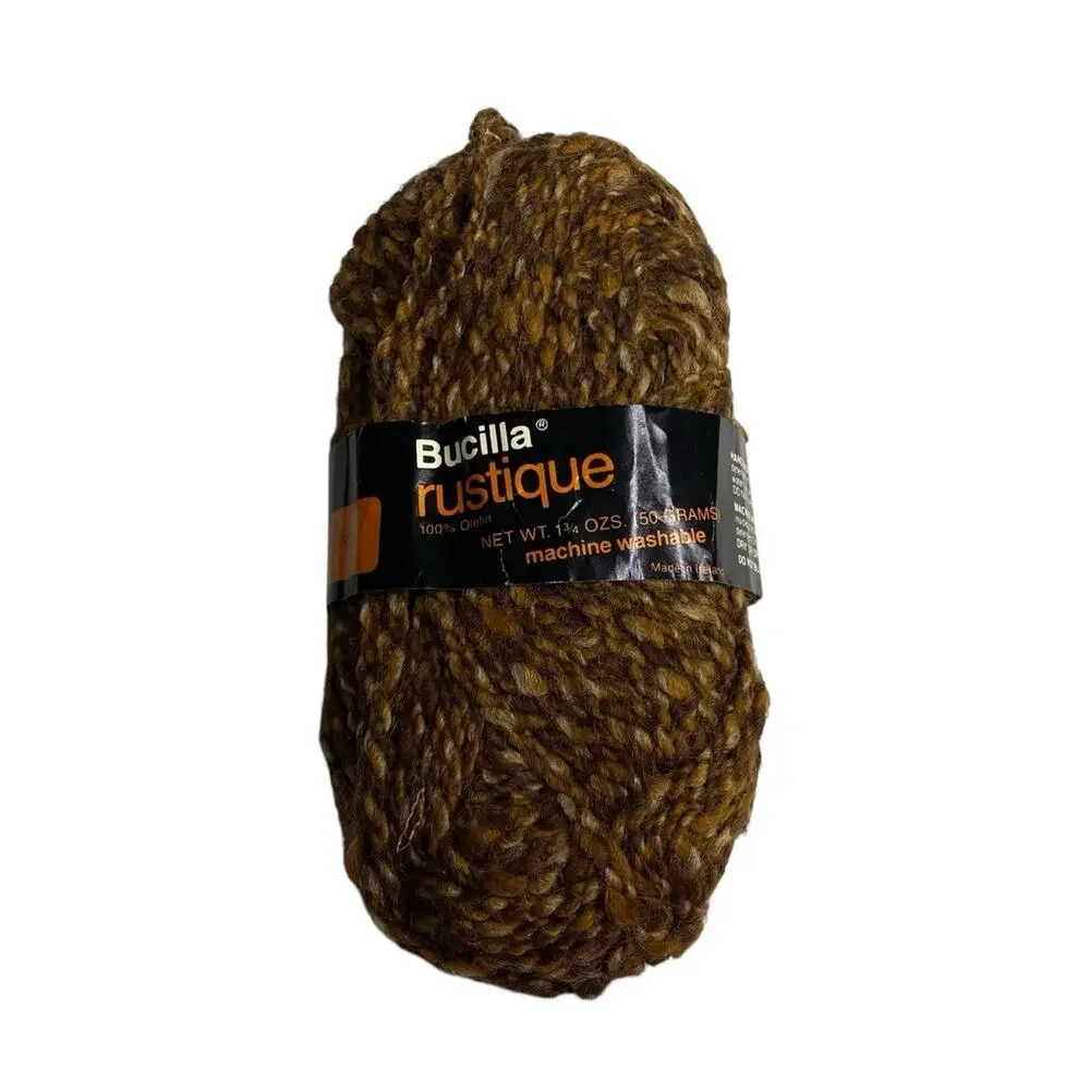 Bucilla Rustique Olefin Yarn Brown Bulky Ireland 1.75oz Each Color 4 Lot of 8